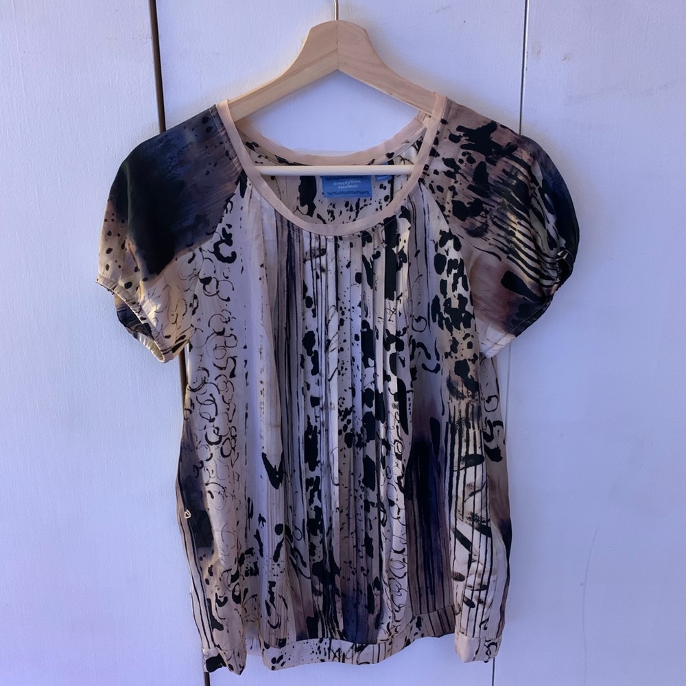 Vera wang short sleeve blouse